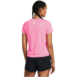 UNDER ARMOUR Launch Splatter T-Shirt Damen 682 - fluo pink/reflective M