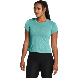 UNDER ARMOUR Launch Splatter T-Shirt Damen 482 - radial turquoise/reflective S