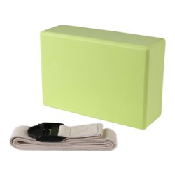 V3TEC Yoga Block EVA mit Gurt grün OneSize