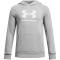 UNDER ARMOUR Rival Fleece Big Logo Hoodie Jungen 011 - mod gray light heather/white M (137-149 cm)