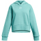 UNDER ARMOUR Rival Fleece Crop Hoodie M&auml;dchen 482 - radial turquoise/white M (137-149 cm)