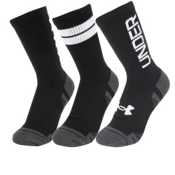 3er Pack UNDER ARMOUR Performance Tech Crew-Socken 002 - black/black/white XL (47.5-50.5)
