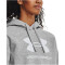 UNDER ARMOUR Rival Fleece Big Logo Hoodie Damen 012 - mod gray light heather/white XXL