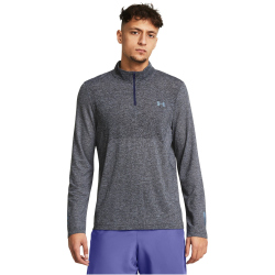 UNDER ARMOUR Seamless Stride 1/4-Zip Laufshirt Herren 539 - celeste/reflective M