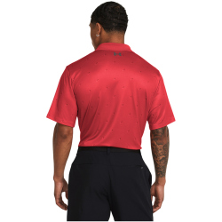 UNDER ARMOUR Performance 3.0 Printed Golf-Poloshirt Herren 815 - red solstice/castlerock M