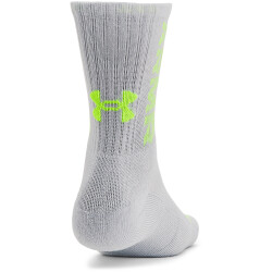 3er Pack UNDER ARMOUR 3-Maker halbhohe Socken 014 - halo gray/mod gray/high vis yellow M (37-41)