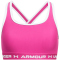 UNDER ARMOUR Crossback Sport-BH M&auml;dchen 654 - rebel pink/white/white M (137-149 cm)