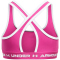 UNDER ARMOUR Crossback Sport-BH M&auml;dchen 654 - rebel pink/white/white M (137-149 cm)