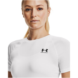 UNDER ARMOUR HeatGear Kompressionsshirt Damen 100 - white/black XS