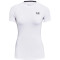 UNDER ARMOUR HeatGear Kompressionsshirt Damen 100 - white/black XS