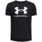 UNDER ARMOUR Sportstyle Logo kurzarm Trainingsshirt Jungen 016 - anthracite/white XS (122-127 cm)