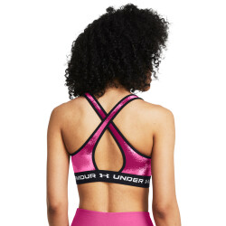 UNDER ARMOUR Mid Crossback Print Sport-BH Damen 686 - astro pink/pink/white XS