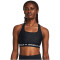 UNDER ARMOUR Mid Crossback Print Sport-BH Damen 007 - black/castlerock/white S