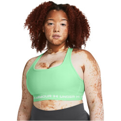 UNDER ARMOUR Armour Mid Crossback Sport-BH Damen 350 - matrix green/matrix green/white L