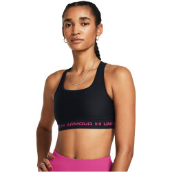 UNDER ARMOUR Armour Mid Crossback Sport-BH Damen 004 - black/black/astro pink XS
