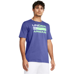 UNDER ARMOUR Team Issue Wordmark kurzarm Trainingsshirt Herren 561 - starlight/matrix green/celeste M