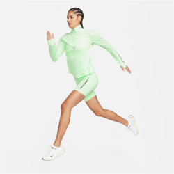 NIKE Dri-FIT 1/2-Zip Pacer langarm Laufshirt Damen 376 - vapor green/black XS