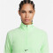 NIKE Dri-FIT 1/2-Zip Pacer langarm Laufshirt Damen 376 - vapor green/black XS