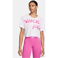 NIKE Pro Dri-FIT Graphic T-Shirt Damen 100 - white XS