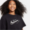 NIKE Sportswear Swoosh Boxy T-Shirt M&auml;dchen 010 - black M (137-146 cm)