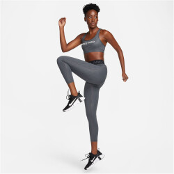 NIKE Pro Swoosh Light-Support Non-Padded Printed Sport-BH Damen 060 - anthracite/white XS