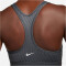 NIKE Pro Swoosh Light-Support Non-Padded Printed Sport-BH Damen 060 - anthracite/white XS
