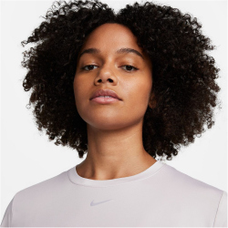 NIKE One Classic Dri-FIT kurzarm Fitness-Trainingsshirt Damen 019 - platinum violet/black XXL