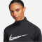 NIKE Swoosh Dri-FIT 1/2-Zip Langarmshirt Damen 010 - black/white M