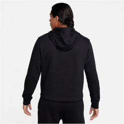 NIKE Club Fleece Hoodie Herren 010 - black/safety orange S