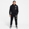 NIKE Club Fleece Hoodie Herren 010 - black/safety orange S