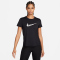 NIKE One Swoosh Dri-FIT kurzarm Laufshirt Damen 010 - black/white L