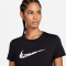NIKE One Swoosh Dri-FIT kurzarm Laufshirt Damen 010 - black/white L