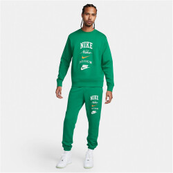 NIKE Club Fleece Sweatshirt Herren 365 - malachite/safety orange S