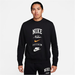 NIKE Club Fleece Sweatshirt Herren 010 - black/safety...