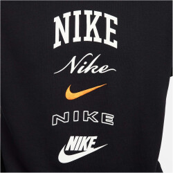 NIKE Club Fleece Sweatshirt Herren 010 - black/safety orange S