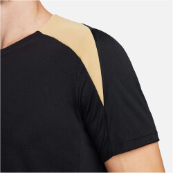 NIKE Strike Dri-FIT kurzarm Fußball Trainingsshirt Herren 011 - black/black/jersey gold/metallic gold S