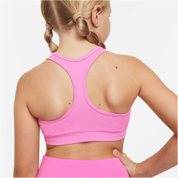 NIKE Swoosh Dri-FIT Sport-BH Mädchen 675 - playful pink/white M (137-146 cm)