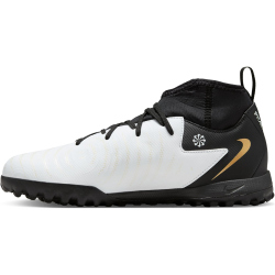 NIKE Jr. Phantom Luna II Academy TF Multinocken-Fu&szlig;ballschuhe Kinder 100 - white/black/mtlc gold coin 35