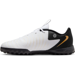 NIKE Jr. Phantom GX II Academy TF Multinocken-Fu&szlig;ballschuhe Kinder 100 - white/black/mtlc gold coin 34