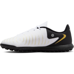 NIKE Jr. Phantom GX II Club TF Multinocken-Fu&szlig;ballschuhe Kinder 100 - white/black/mtlc gold coin 33.5
