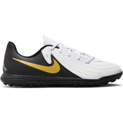 NIKE Jr. Phantom GX II Club TF Multinocken-Fu&szlig;ballschuhe Kinder 100 - white/black/mtlc gold coin 33.5