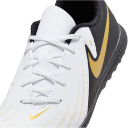 NIKE Jr. Phantom GX II Club TF Multinocken-Fußballschuhe Kinder 100 - white/black/mtlc gold coin 38.5