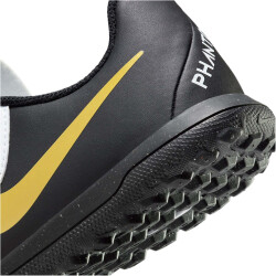 NIKE Jr. Phantom GX II Club TF Multinocken-Fußballschuhe Kinder 100 - white/black/mtlc gold coin 38.5