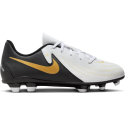 NIKE Jr. Phantom GX II Club FG/MG Fußballschuhe Kinder 100 - white/black/mtlc gold coin 37.5