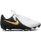 NIKE Jr. Phantom GX II Academy FG/MG Fußballschuhe Kinder 100 - white/black/mtlc gold coin 34