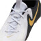 NIKE Jr. Phantom GX II Academy FG/MG Fußballschuhe Kinder 100 - white/black/mtlc gold coin 35.5