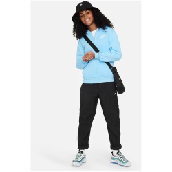 NIKE Sportswear Club Fleece Kapuzenjacke Kinder 407 - aquarius blue/white XS (122-128 cm)