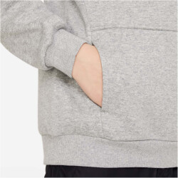 NIKE Sportswear Club Fleece Hoodie Kinder 063 - dk grey heather/white XS (122-128 cm)