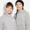 NIKE Sportswear Club Fleece Hoodie Kinder 063 - dk grey heather/white XS (122-128 cm)
