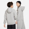 NIKE Sportswear Club Fleece Hoodie Kinder 063 - dk grey heather/white XS (122-128 cm)